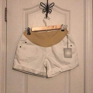 White Maternity Shorts. Size 2